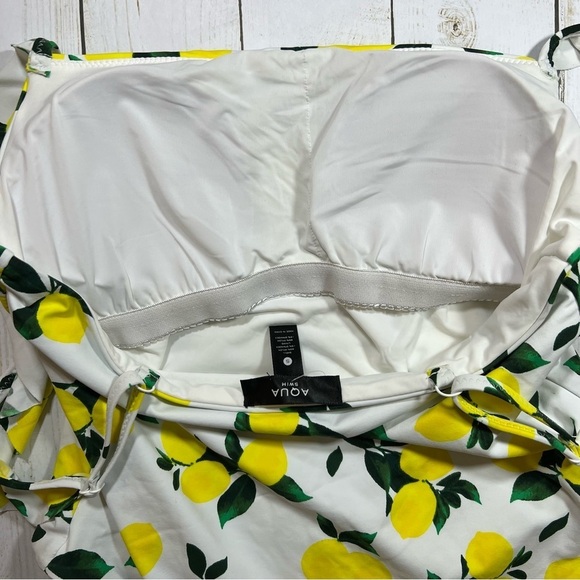 Aqua Swim | Ruffled Lemon Print One Piece Swimsuit | S - Picture 5 of 6